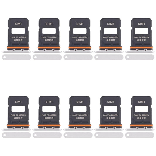 For Xiaomi 15 Ultra 10pcs SIM Card Tray + SIM Card Tray (White)