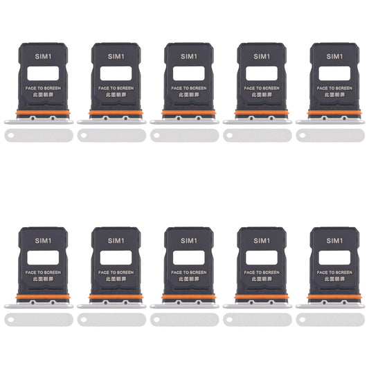 For Xiaomi 15 Ultra 10pcs SIM Card Tray + SIM Card Tray (White)