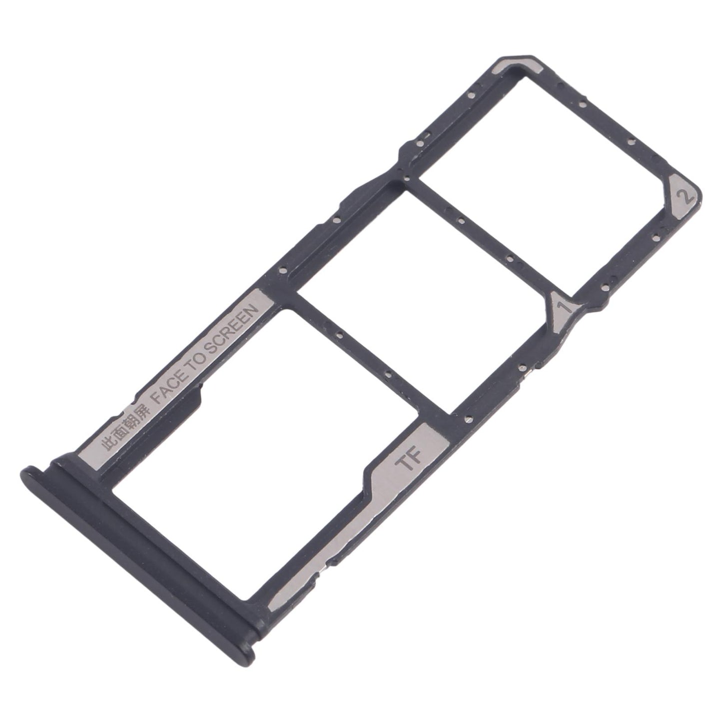 For Xiaomi Redmi A4 10pcs SIM Card Tray + SIM Card Tray + Micro SD Card Tray (Black)