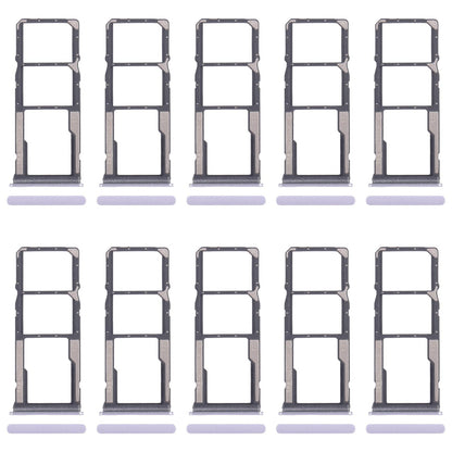 For Xiaomi Redmi A4 10pcs SIM Card Tray + SIM Card Tray + Micro SD Card Tray (Purple)