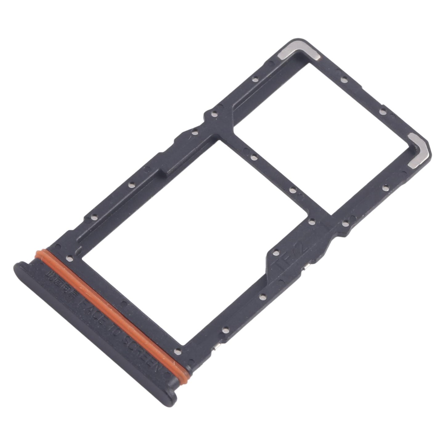 For Xiaomi Poco M6 4G 10pcs SIM Card Tray + SIM Card Tray / Micro SD Card Tray (Black)