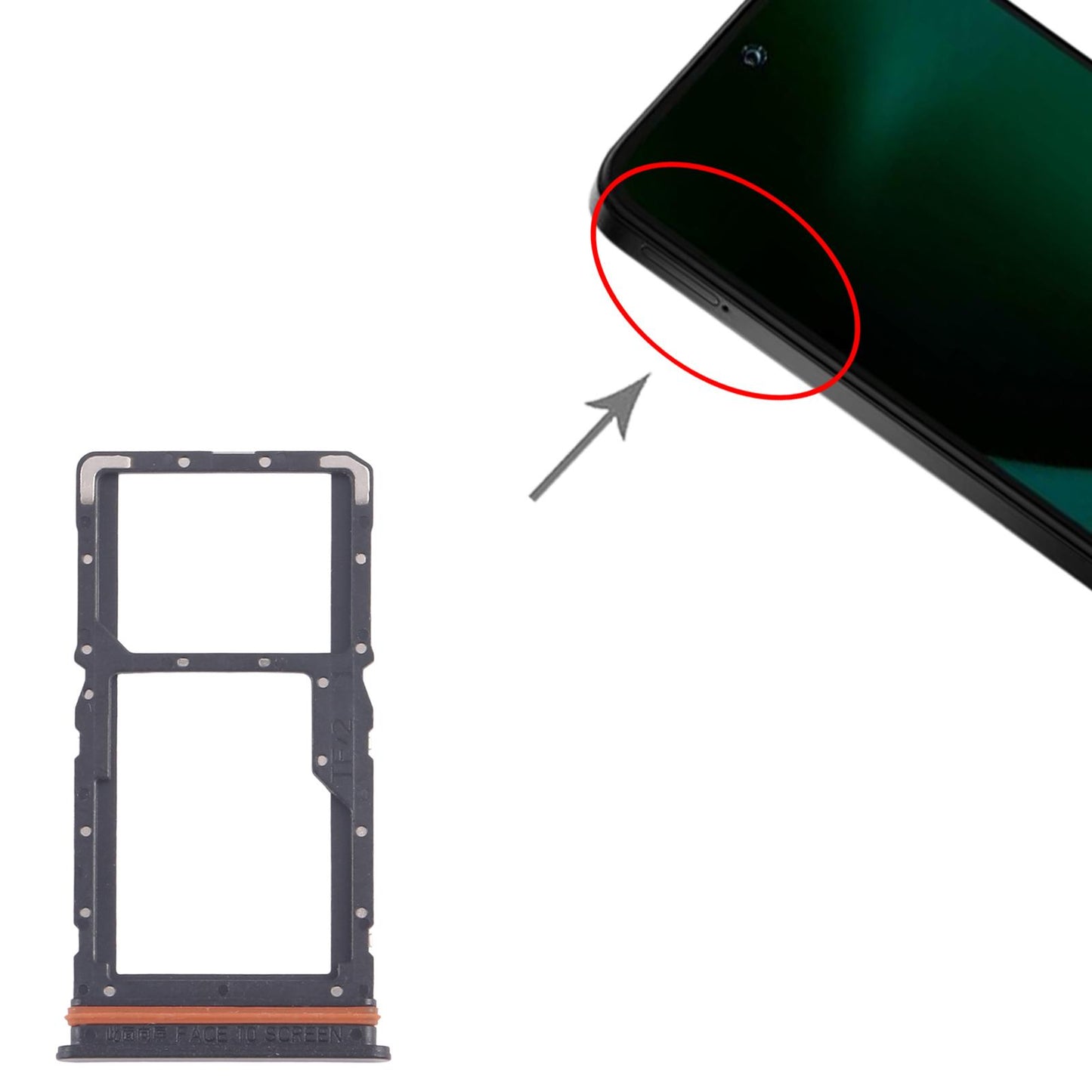 For Xiaomi Poco M6 Plus 10pcs SIM Card Tray + SIM Card Tray / Micro SD Card Tray (Silver)