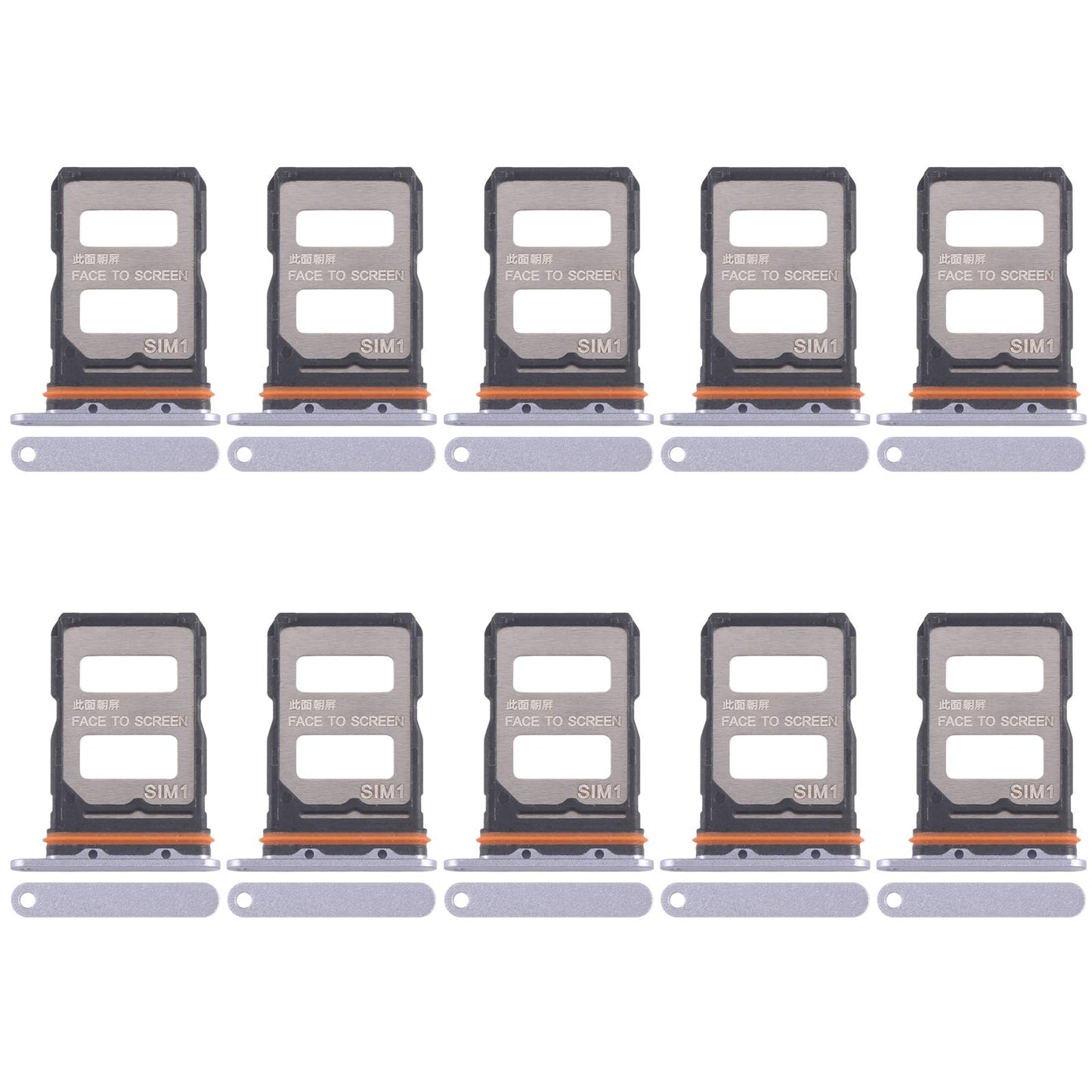 For Xiaomi Redmi K70 Ultra 10pcs SIM Card Tray + SIM Card Tray (Purple)