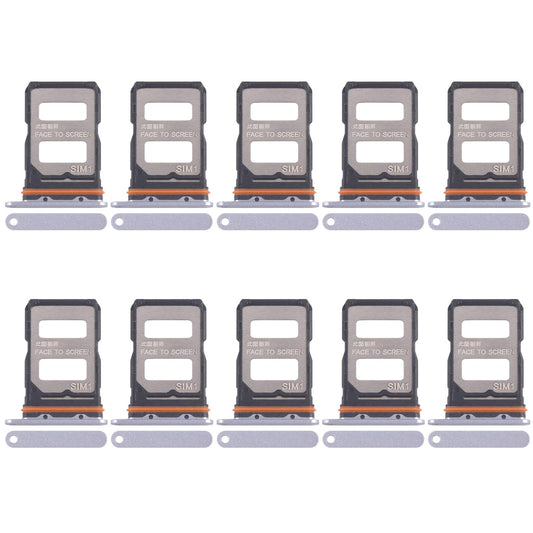 For Xiaomi Redmi K70 Ultra 10pcs SIM Card Tray + SIM Card Tray (Purple)