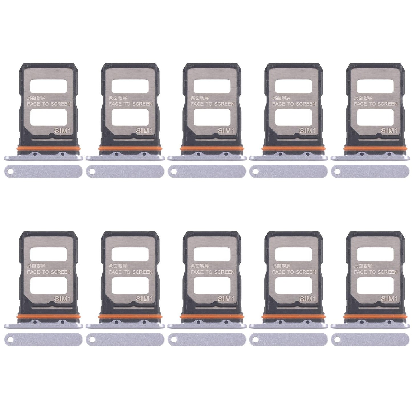 For Xiaomi Redmi K70 Ultra 10pcs SIM Card Tray + SIM Card Tray (Purple)