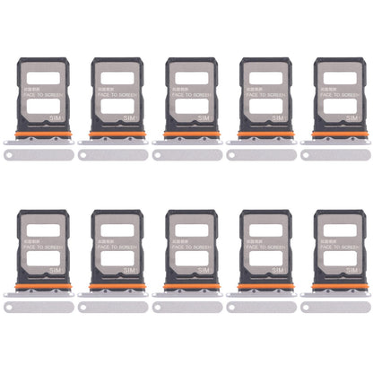 For Xiaomi Redmi K70 Ultra 10pcs SIM Card Tray + SIM Card Tray (Silver)