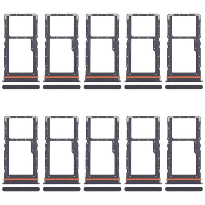 For Xiaomi Redmi Note 13R 10pcs SIM Card Tray + SIM Card Tray / Micro SD Card Tray (Black)