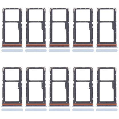 For Xiaomi Redmi Note 13R 10pcs SIM Card Tray + SIM Card Tray / Micro SD Card Tray (Blue)