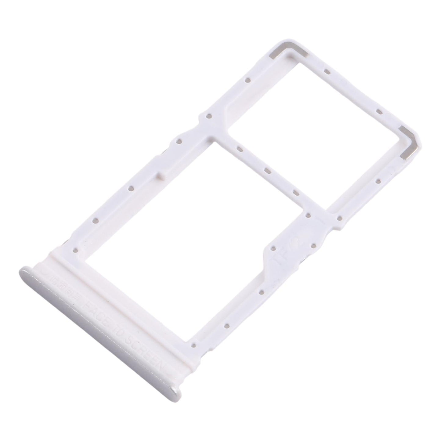 For Xiaomi Redmi Note 13R 10pcs SIM Card Tray + SIM Card Tray / Micro SD Card Tray (Silver)