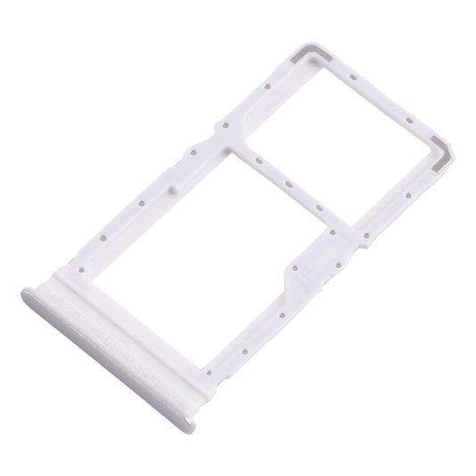 For Xiaomi Redmi Note 13R 10pcs SIM Card Tray + SIM Card Tray / Micro SD Card Tray (Silver)
