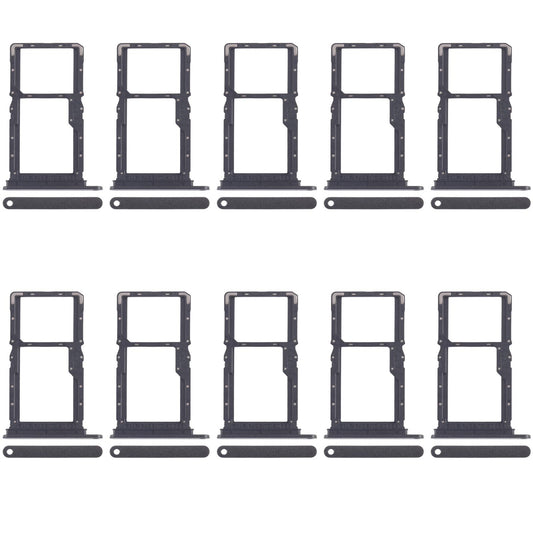 For Xiaomi Poco X6 Neo 5G 10pcs SIM Card Tray + SIM Card Tray / Micro SD Card Tray (Black)