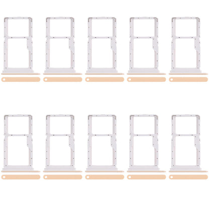 For Xiaomi Poco X6 Neo 5G 10pcs SIM Card Tray + SIM Card Tray / Micro SD Card Tray (Gold)
