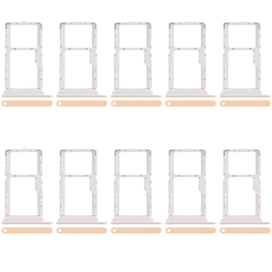 For Xiaomi Poco X6 Neo 5G 10pcs SIM Card Tray + SIM Card Tray / Micro SD Card Tray (Gold)
