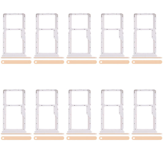 For Xiaomi Poco X6 Neo 5G 10pcs SIM Card Tray + SIM Card Tray / Micro SD Card Tray (Gold)