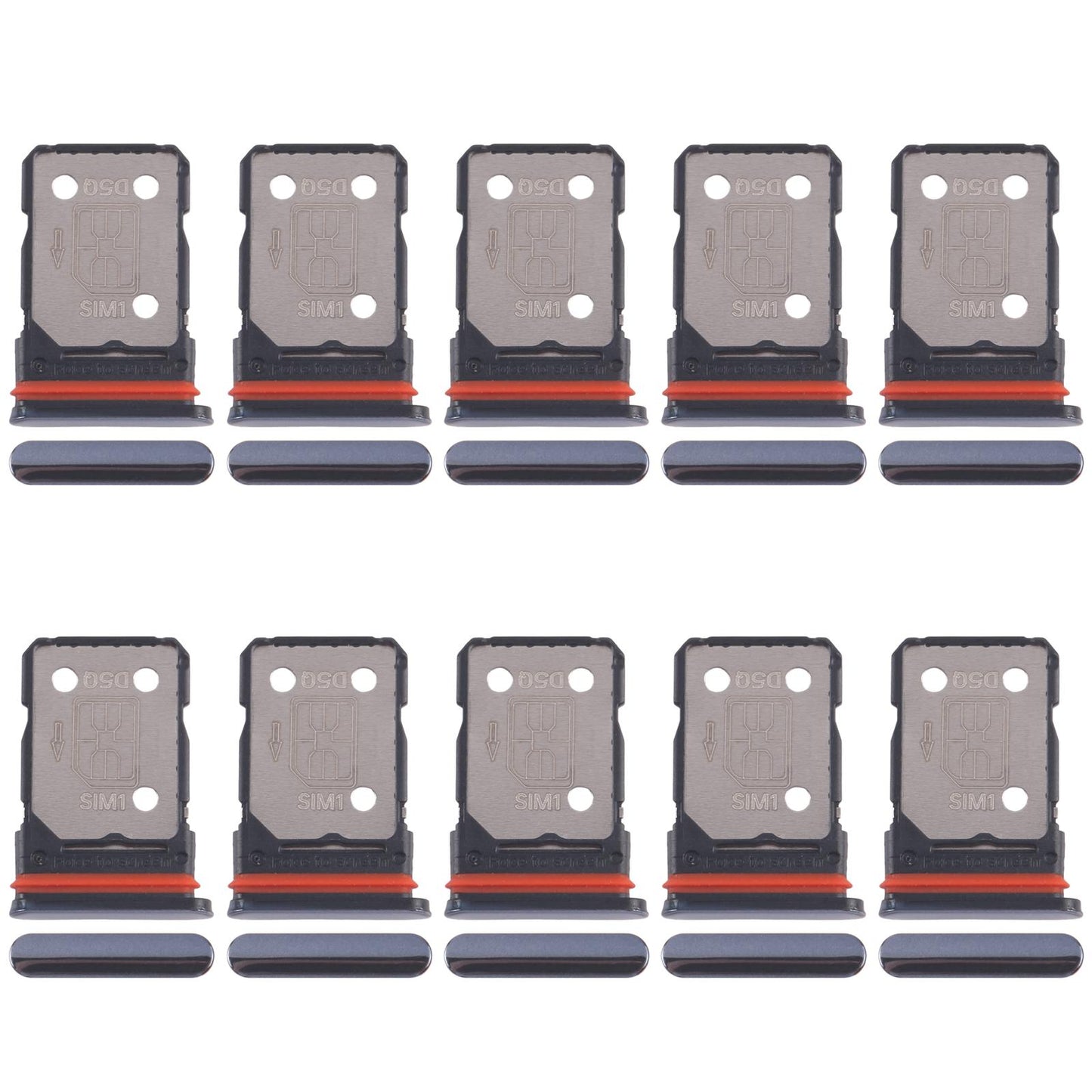 For Xiaomi Redmi A3 Pro 10pcs SIM Card Tray + SIM Card Tray (Black)