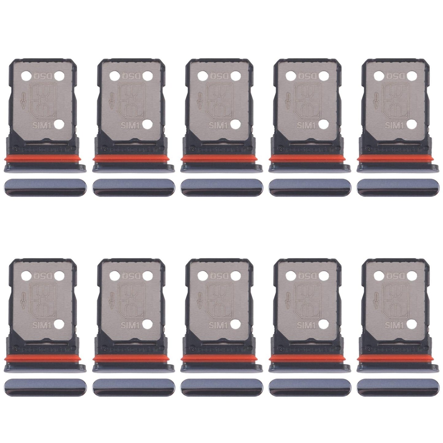 For Xiaomi Redmi A3 Pro 10pcs SIM Card Tray + SIM Card Tray (Black)