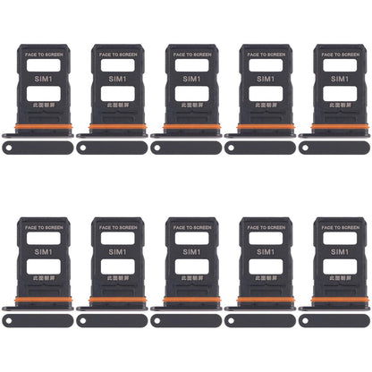 For Xiaomi 14 Ultra 10pcs SIM Card Tray + SIM Card Tray (Black)