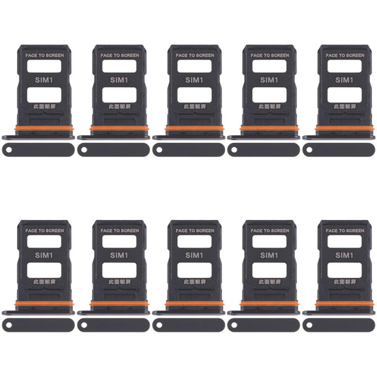 For Xiaomi 14 Ultra 10pcs SIM Card Tray + SIM Card Tray (Black)