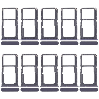 For Xiaomi Redmi A3x 10pcs SIM Card Tray + SIM Card Tray / Micro SD Card Tray (Black)