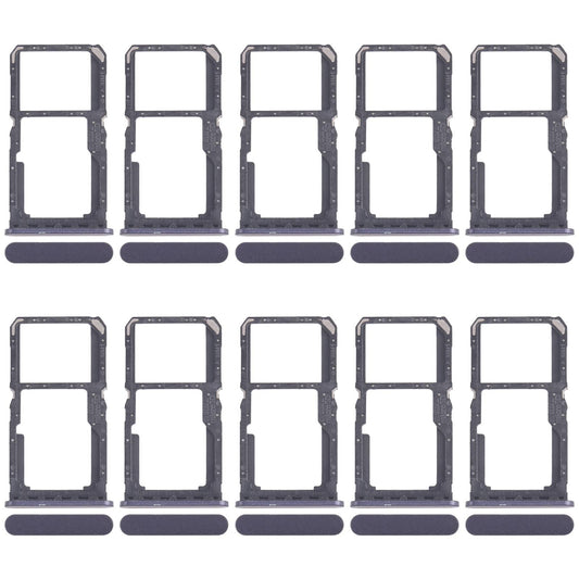 For Xiaomi Redmi A3x 10pcs SIM Card Tray + SIM Card Tray / Micro SD Card Tray (Black)