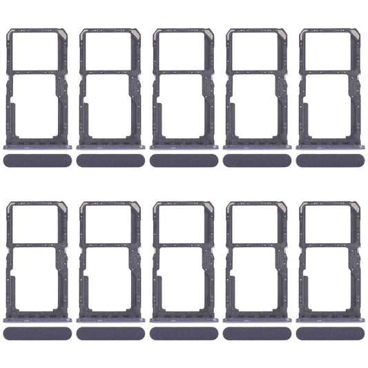For Xiaomi Redmi A3x 10pcs SIM Card Tray + SIM Card Tray / Micro SD Card Tray (Black)