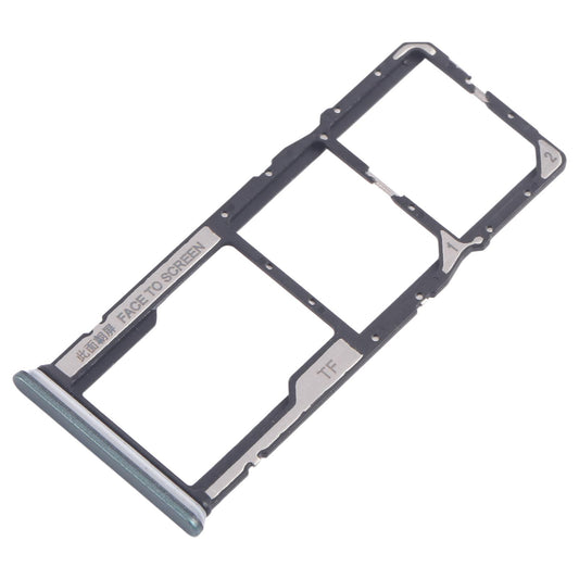 For Xiaomi Poco M6 Pro 4G 10pcs SIM Card Tray + SIM Card Tray + Micro SD Card Tray (Green)