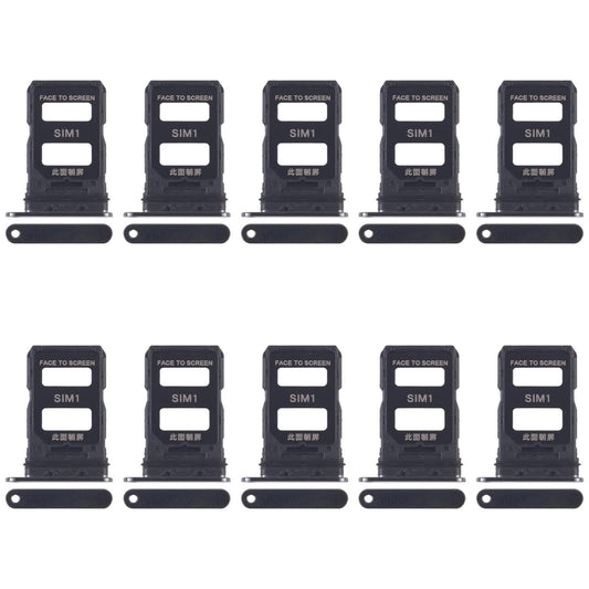 For Xiaomi 14 Pro 10pcs SIM Card Tray + SIM Card Tray (Black)