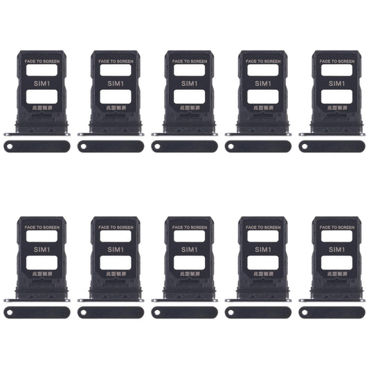 For Xiaomi 14 Pro 10pcs SIM Card Tray + SIM Card Tray (Black)