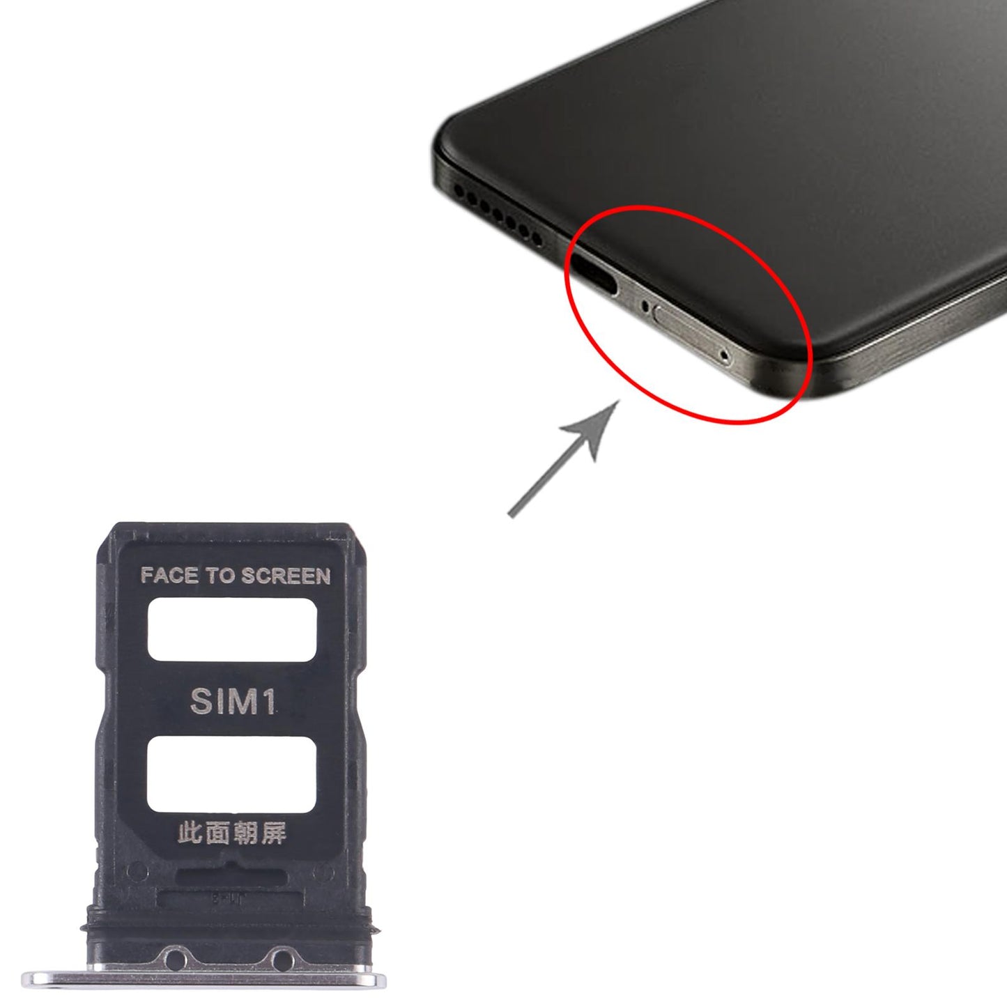 For Xiaomi 14 Pro 10pcs SIM Card Tray + SIM Card Tray (Silver)