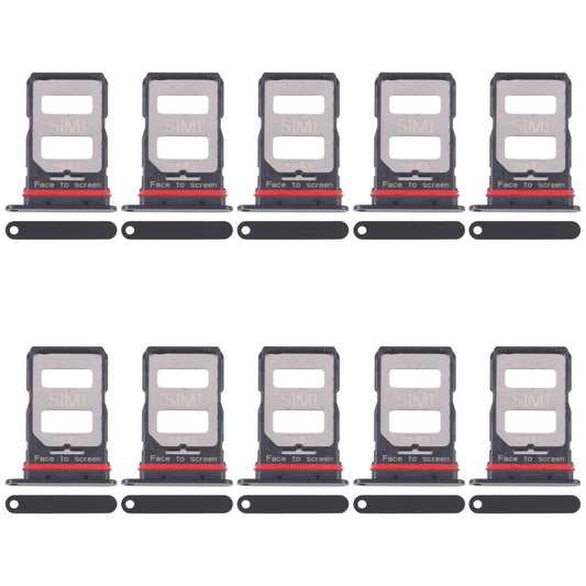 For Xiaomi Redmi K70 10pcs SIM Card Tray + SIM Card Tray (Black)