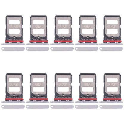 For Xiaomi Redmi K70 10pcs SIM Card Tray + SIM Card Tray (Silver)