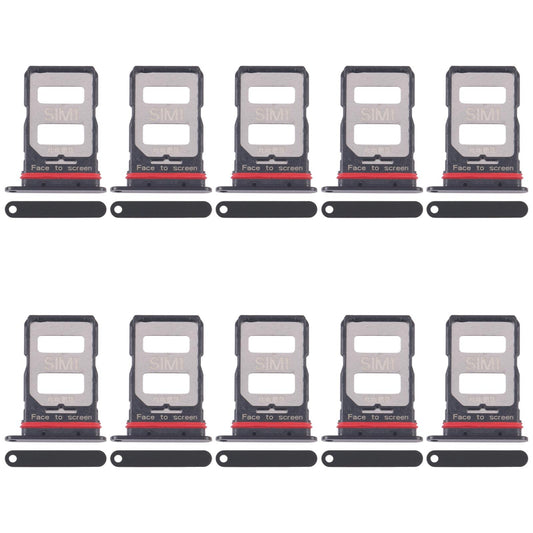 For Xiaomi Redmi K70 Pro 10pcs SIM Card Tray + SIM Card Tray (Black)