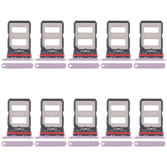 For Xiaomi Redmi K70 Pro 10pcs SIM Card Tray + SIM Card Tray (Pink)