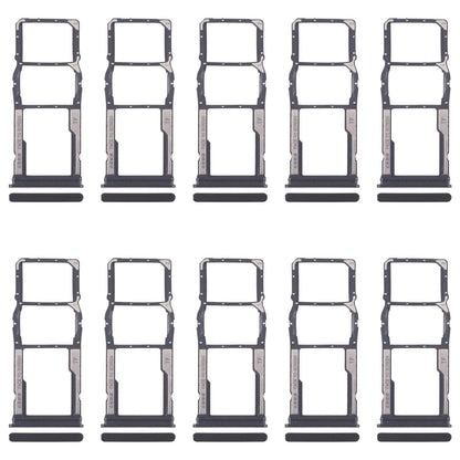 For Xiaomi Redmi 13C 5G 10pcs SIM Card Tray + SIM Card Tray + Micro SD Card Tray (Black)