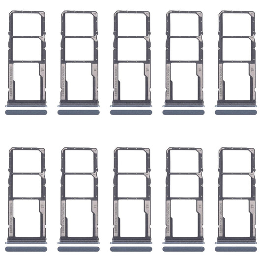 For Xiaomi Redmi 13C 5G 10pcs SIM Card Tray + SIM Card Tray + Micro SD Card Tray (Blue)