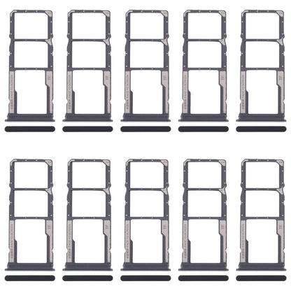 For Xiaomi Redmi 14C 5G 10pcs SIM Card Tray + SIM Card Tray + Micro SD Card Tray (Black)