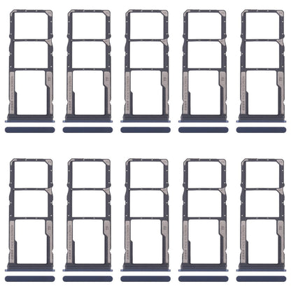 For Xiaomi Redmi 14C 5G 10pcs SIM Card Tray + SIM Card Tray + Micro SD Card Tray (Blue)