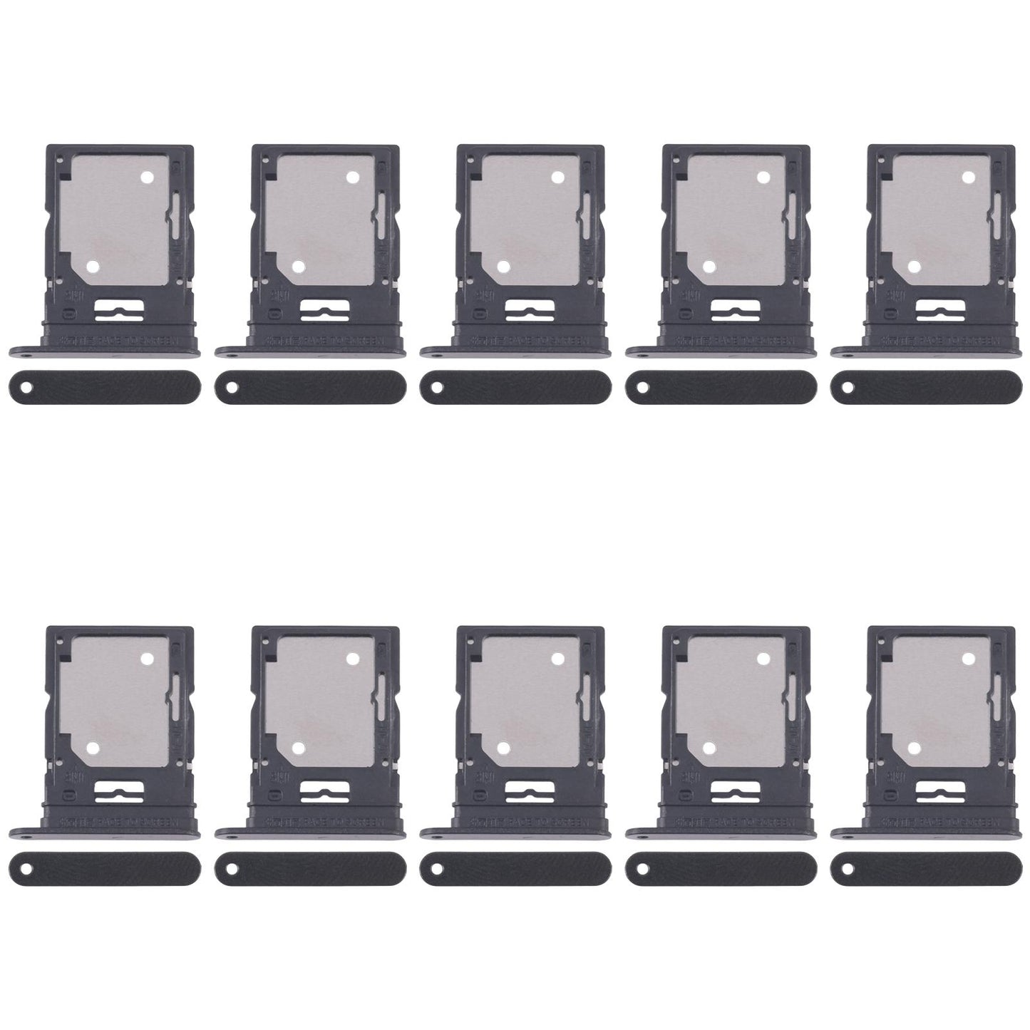 For Xiaomi Redmi Note 14 4G 10pcs SIM Card Tray + SIM Card Tray (Black)