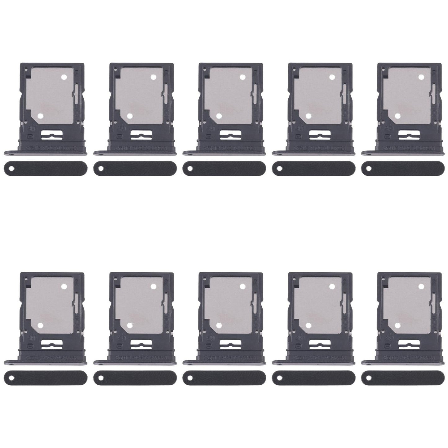 For Xiaomi Redmi Note 14 4G 10pcs SIM Card Tray + SIM Card Tray (Black)