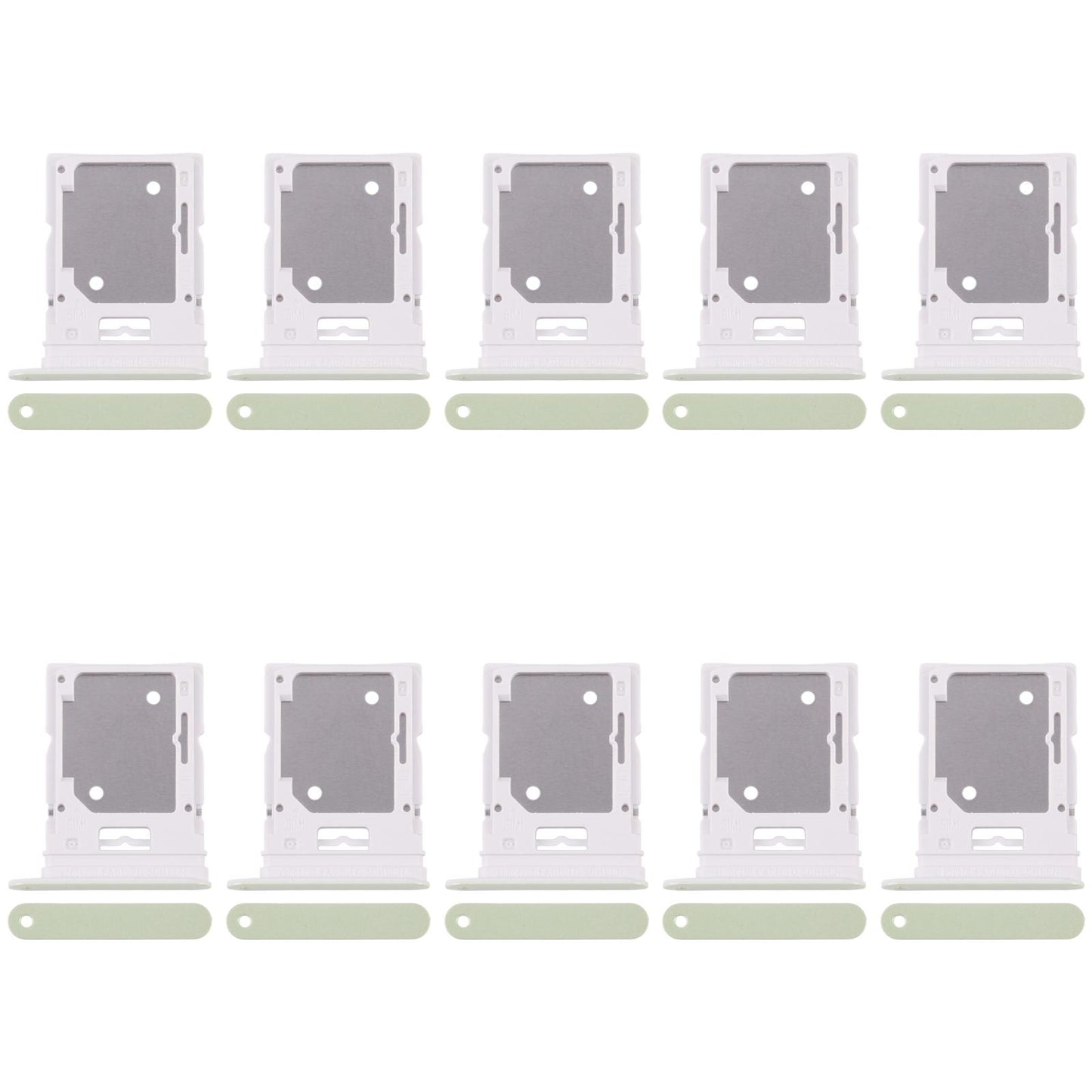 For Xiaomi Redmi Note 14 4G 10pcs SIM Card Tray + SIM Card Tray (Green)