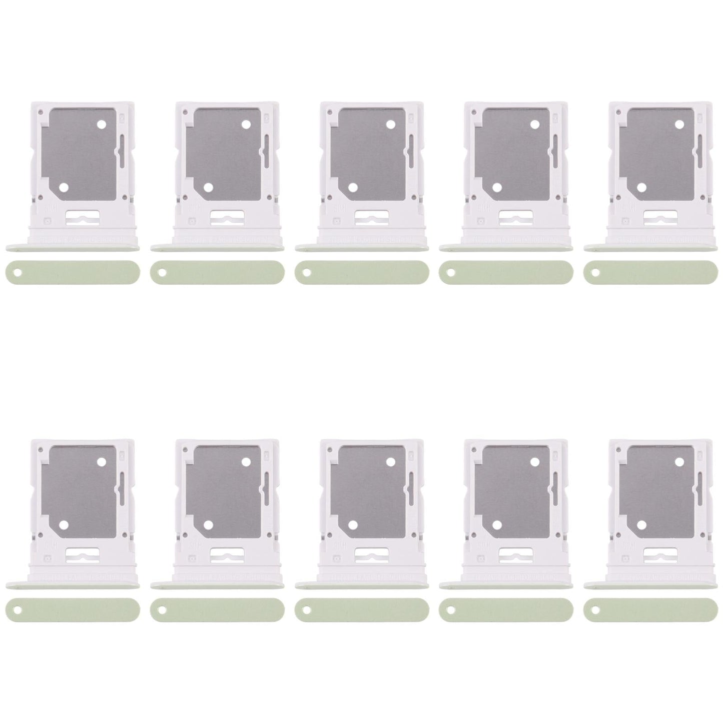 For Xiaomi Redmi Note 14 4G 10pcs SIM Card Tray + SIM Card Tray (Green)
