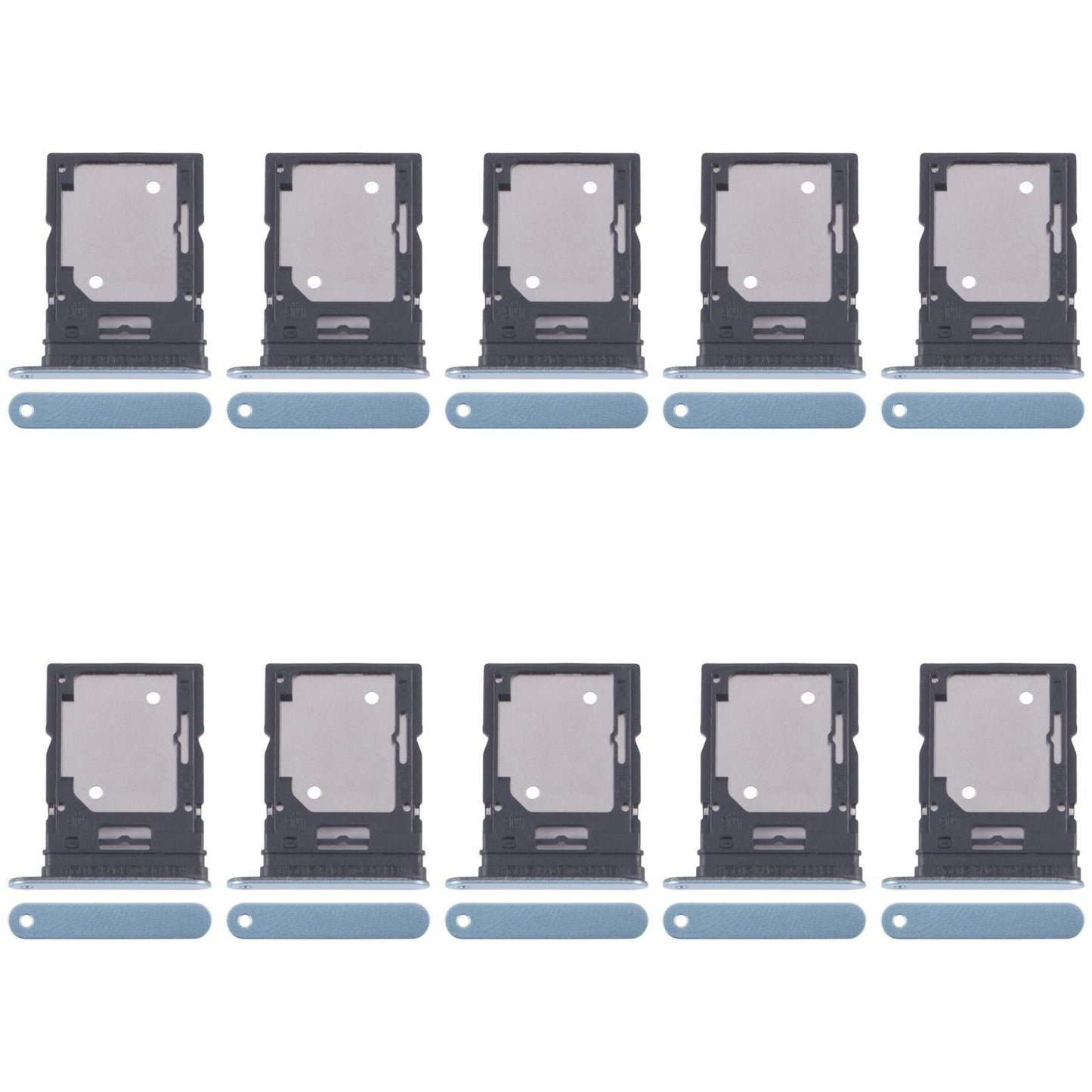 For Xiaomi Redmi Note 14 4G 10pcs SIM Card Tray + SIM Card Tray (Blue)