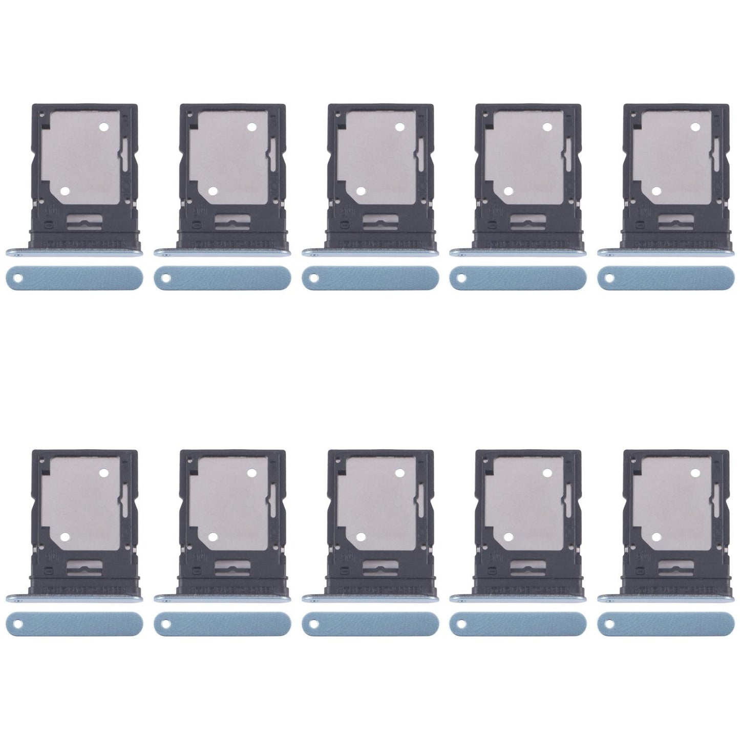 For Xiaomi Redmi Note 14 4G 10pcs SIM Card Tray + SIM Card Tray (Blue)