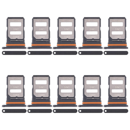 For Xiaomi Poco X7 Pro 10pcs SIM Card Tray + SIM Card Tray (Black)