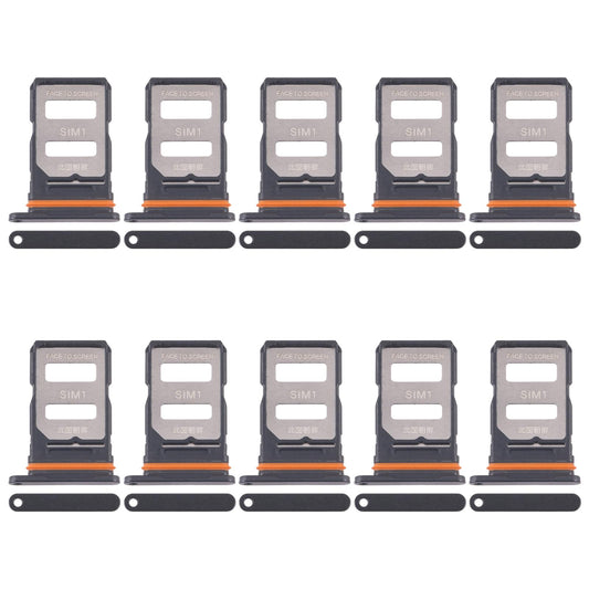 For Xiaomi Poco X7 Pro 10pcs SIM Card Tray + SIM Card Tray (Black)