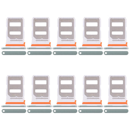 For Xiaomi Poco X7 Pro 10pcs SIM Card Tray + SIM Card Tray (Green)