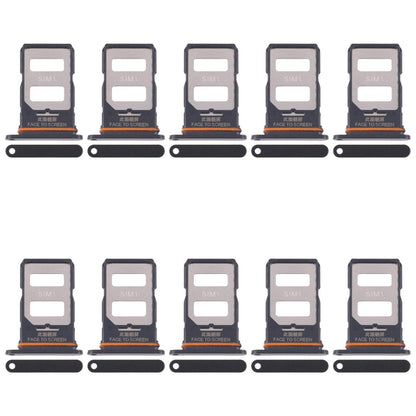 For Xiaomi Poco X6 10pcs SIM Card Tray + SIM Card Tray (Black)
