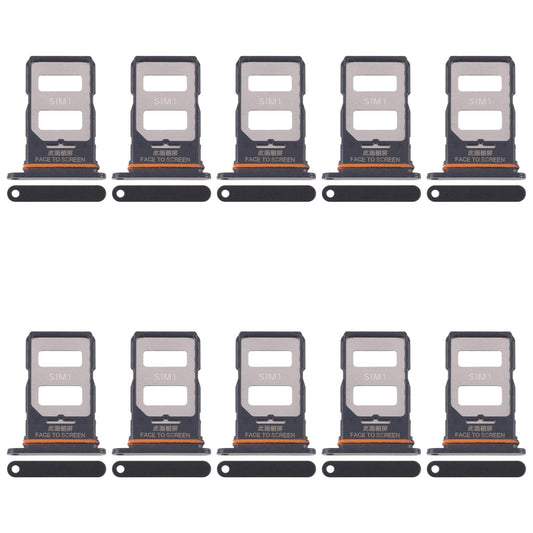 For Xiaomi Poco X6 10pcs SIM Card Tray + SIM Card Tray (Black)