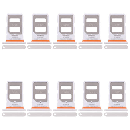 For Xiaomi Poco X6 10pcs SIM Card Tray + SIM Card Tray (White)