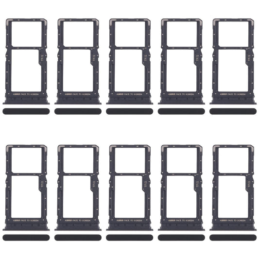For Xiaomi Redmi 15 5G 10pcs SIM Card Tray + SIM Card Tray / Micro SD Card Tray (Black)